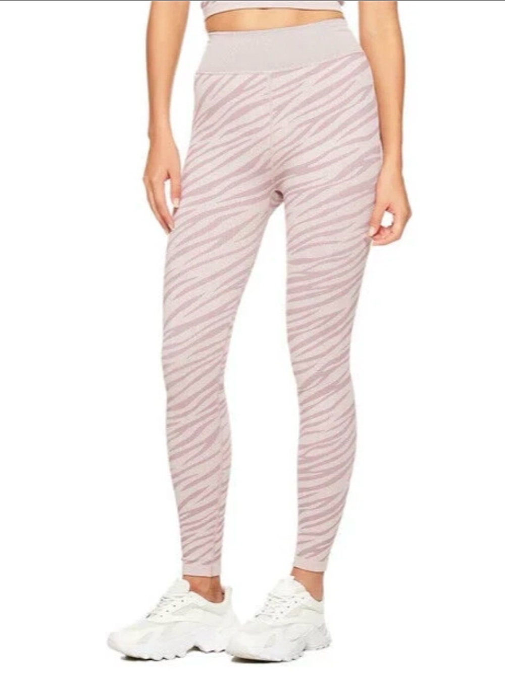 NWOT Calvin Klein Performance Thick Ribbed Leggings Zebra XS